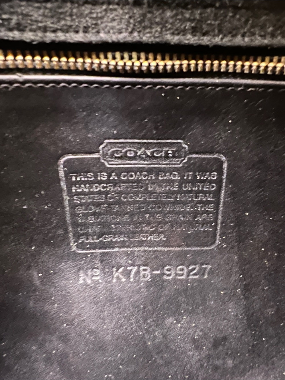 COACH Vintage Willis Black Bag, 9927 - Picture 11 of 11